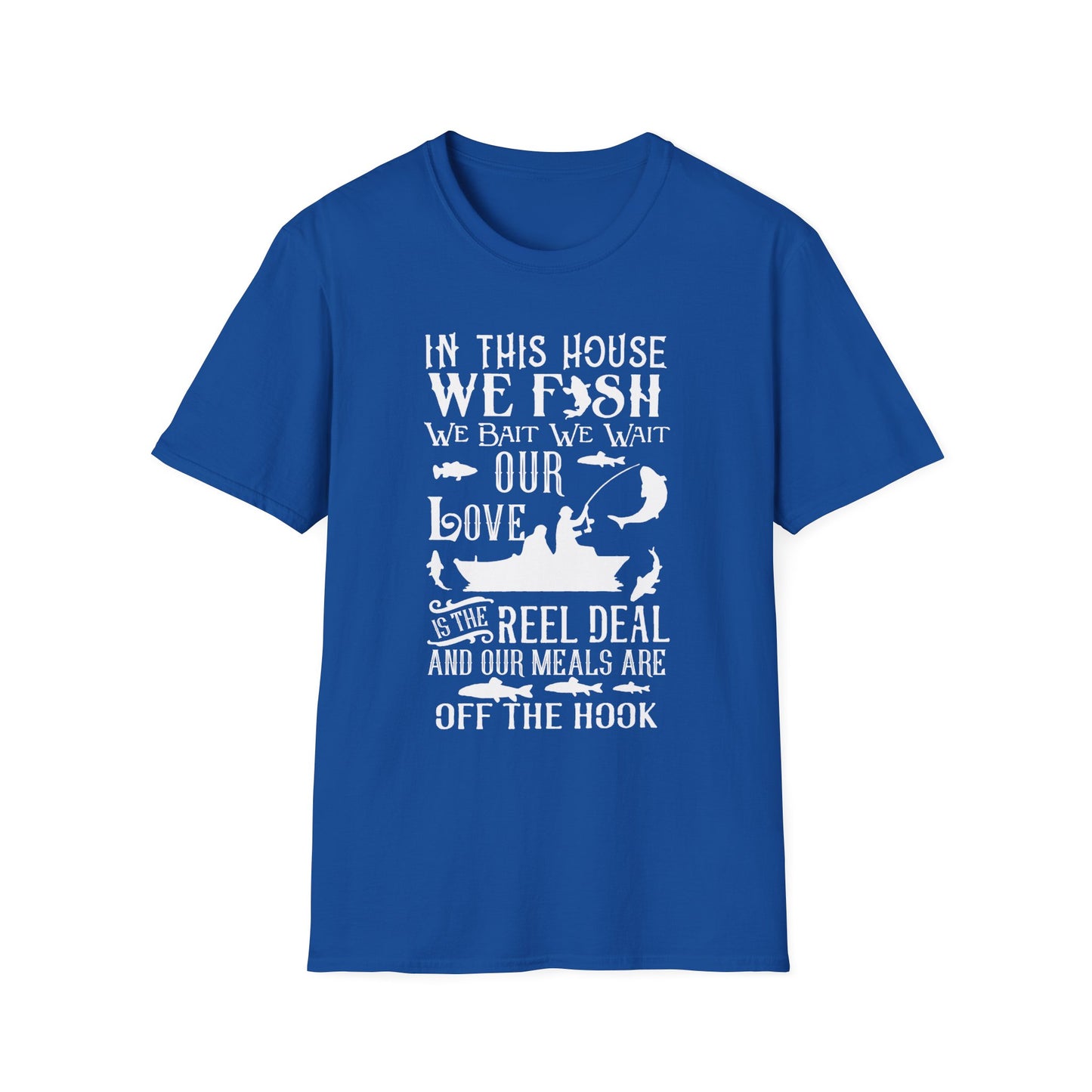 Fishing Love Unisex Softstyle T-Shirt - Perfect Gift for Fishermen
