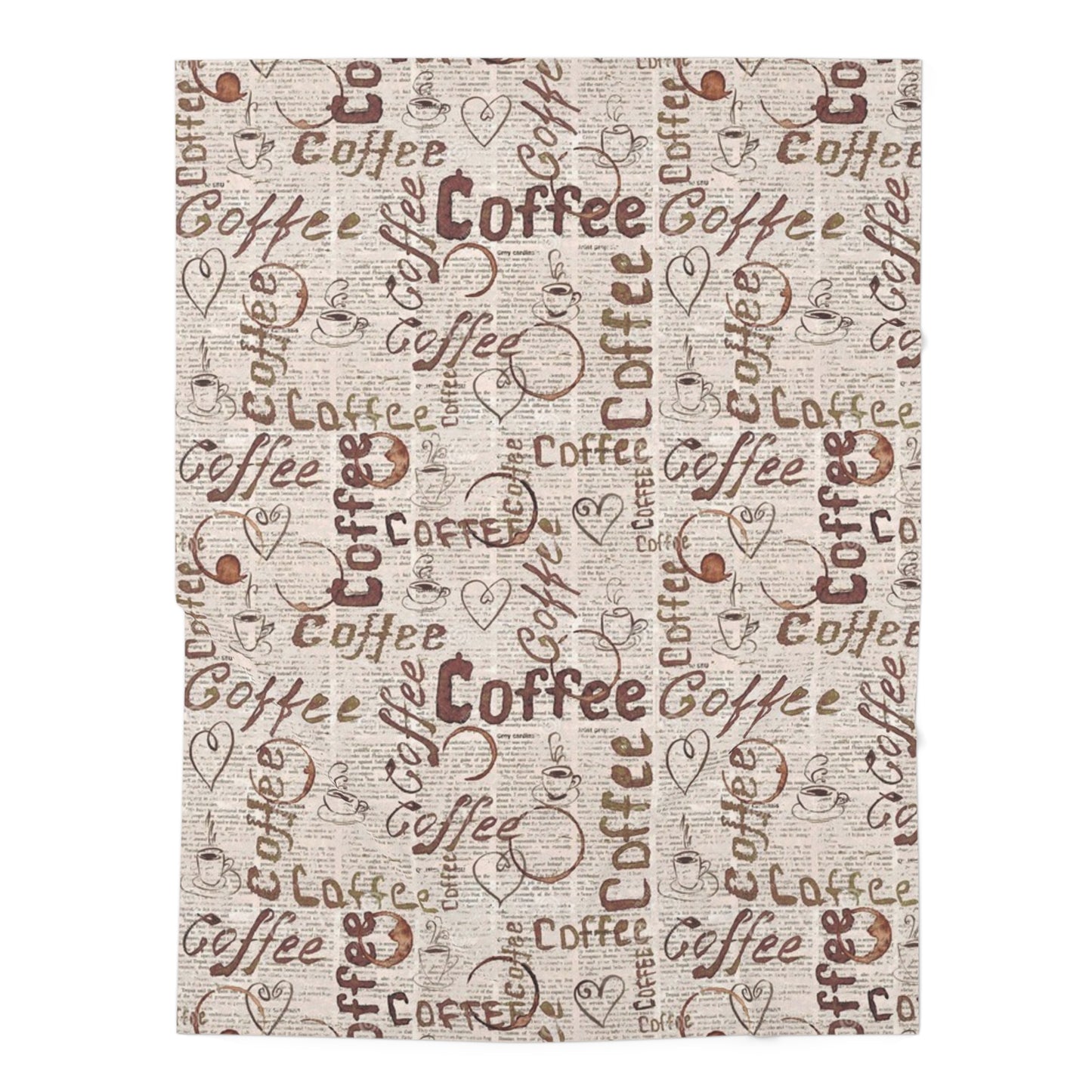 Coffee-Themed Baby Swaddle Blanket, Cute Baby Gift, Nursery Decor, Baby Shower Present, Cozy Receiving Blanket