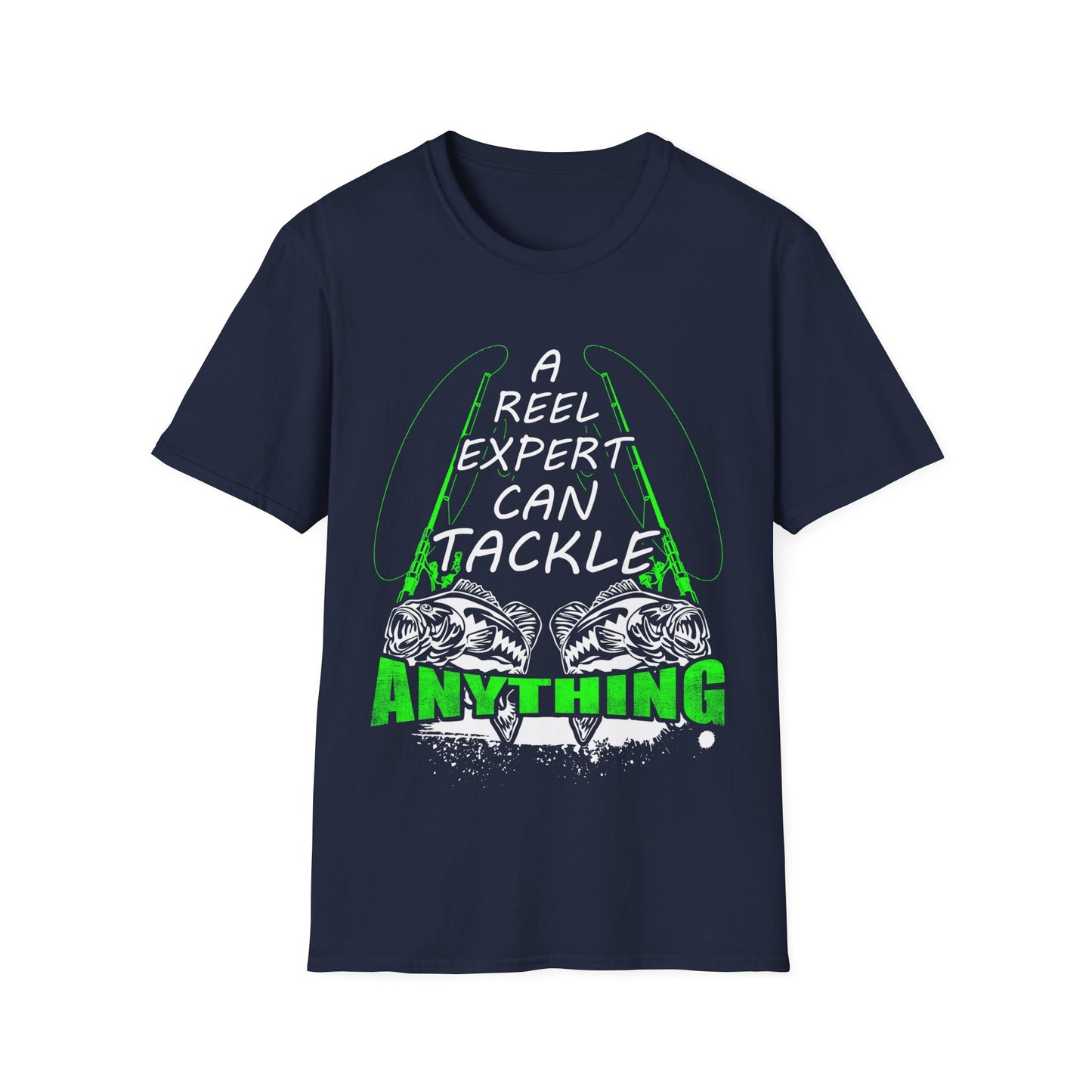 Fishing Expert Unisex Softstyle T-Shirt - 'A Reel Expert Can Tackle Anything'