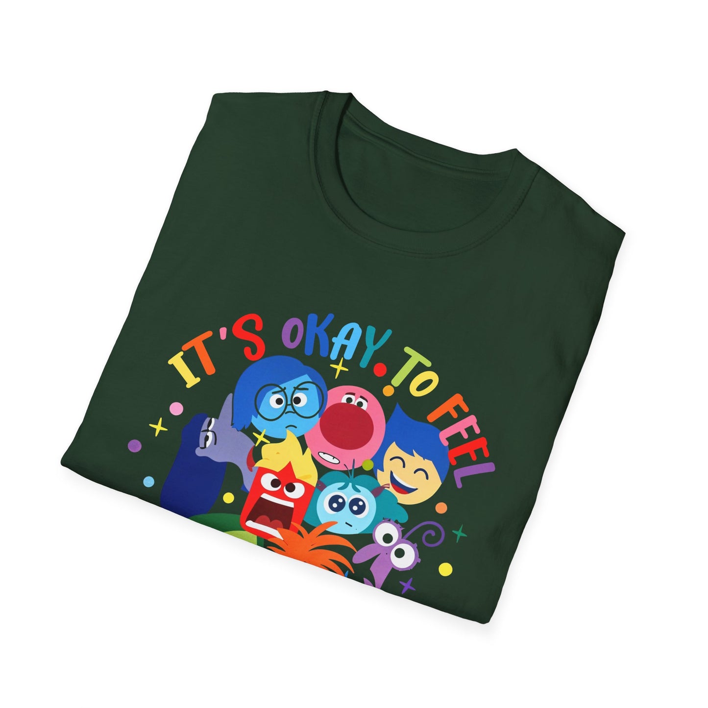 Emotional Expression T-Shirt - It's Okay to Feel, Feelings Tee, Comfortable Graphic Top, Gift for Self-Care, Mental Health Awareness