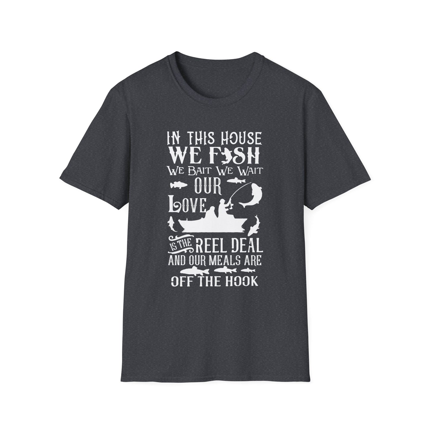 Fishing Love Unisex Softstyle T-Shirt - Perfect Gift for Fishermen