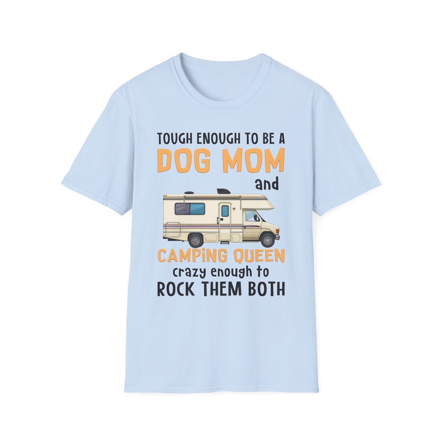 Dog Mom Camping Queen T-Shirt, Unisex Outdoor Shirt, Cute Dog Lover Gift, Camping Themed Apparel, Summer Hiking Tee