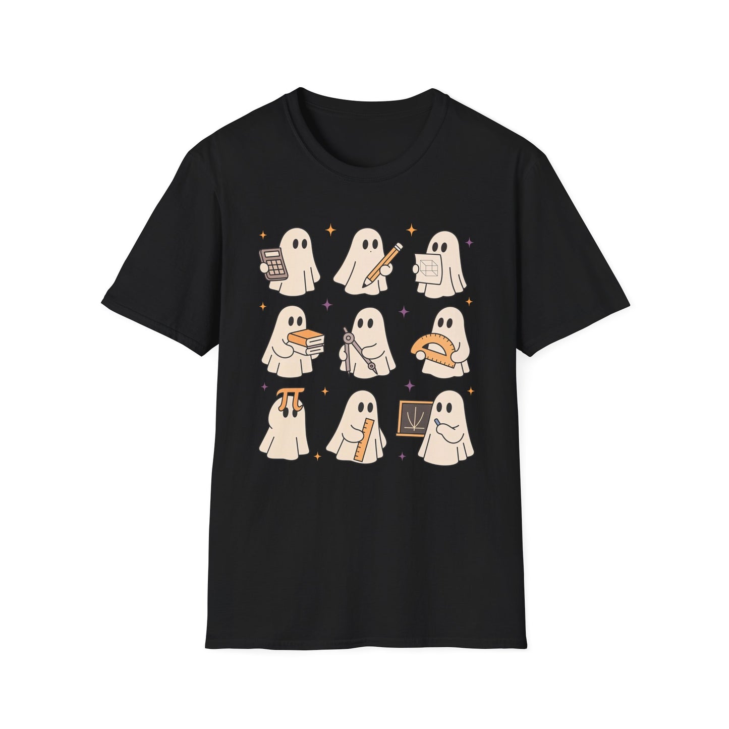 Teacher T-Shirt, Cute Ghost Design, Perfect for Fall, Trick or Teach, Unisex Tee, Gift for Teachers
