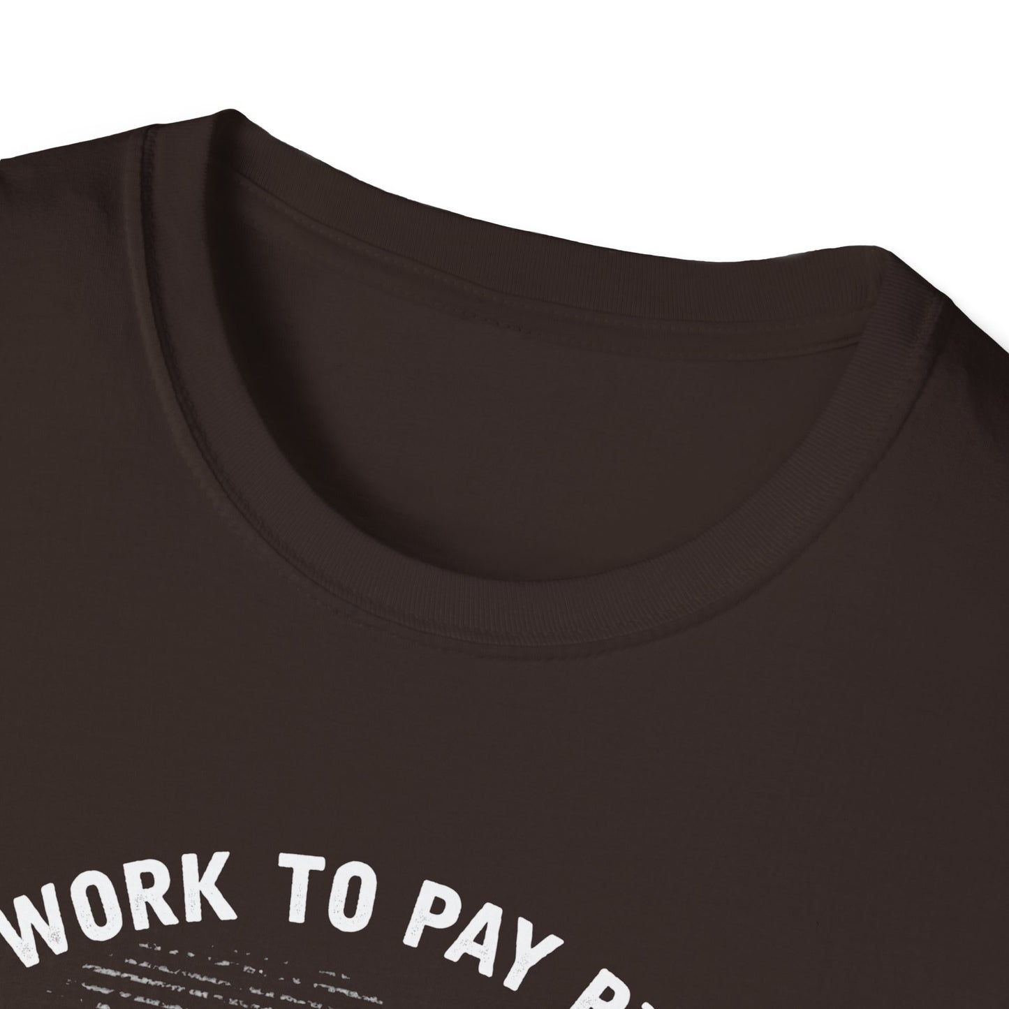 I Work to Pay Bills But I Fish for a Living Unisex Softstyle T-Shirt - Perfect for Fishing Enthusiasts