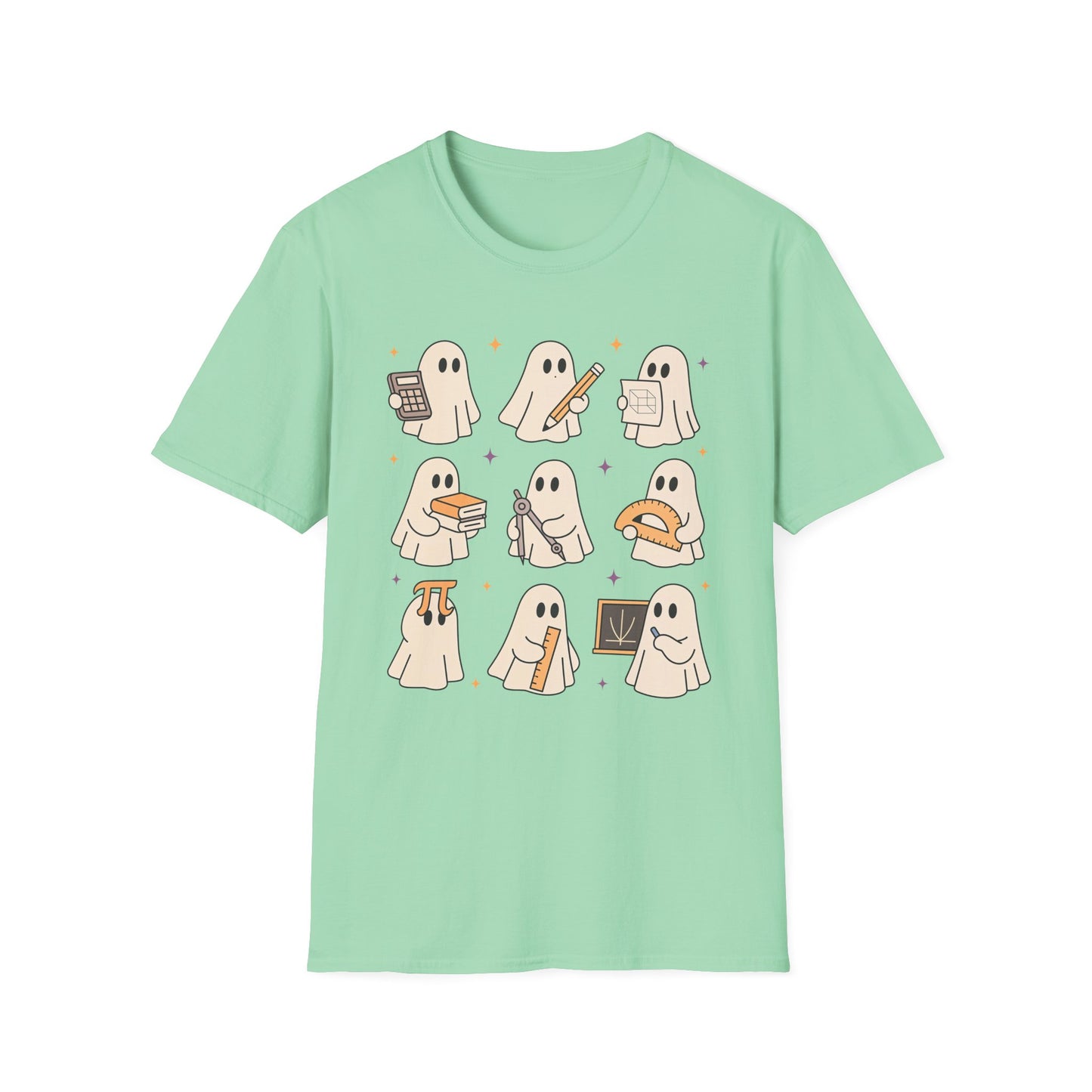 Teacher T-Shirt, Cute Ghost Design, Perfect for Fall, Trick or Teach, Unisex Tee, Gift for Teachers