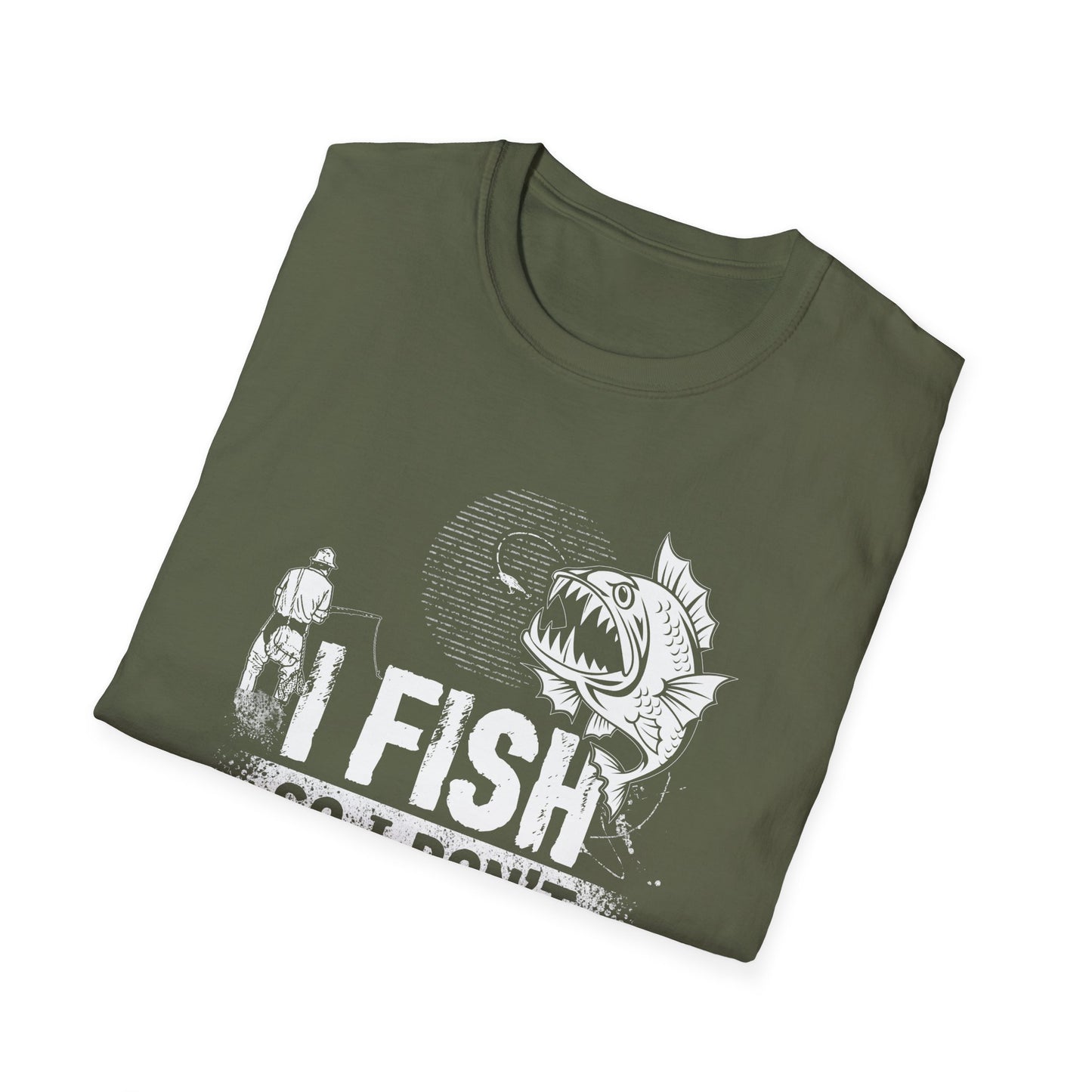 Funny Fishing T-Shirt - "I Fish So I Don't Choke People" - Unisex Softstyle Tee for Anglers