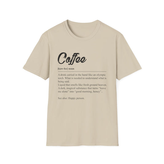 Coffee Noun Lovers Unisex T-Shirt | Cute Coffee Gift | Casual Wear | Birthday Present | Café Style Tee | Coffee Enthusiast Apparel