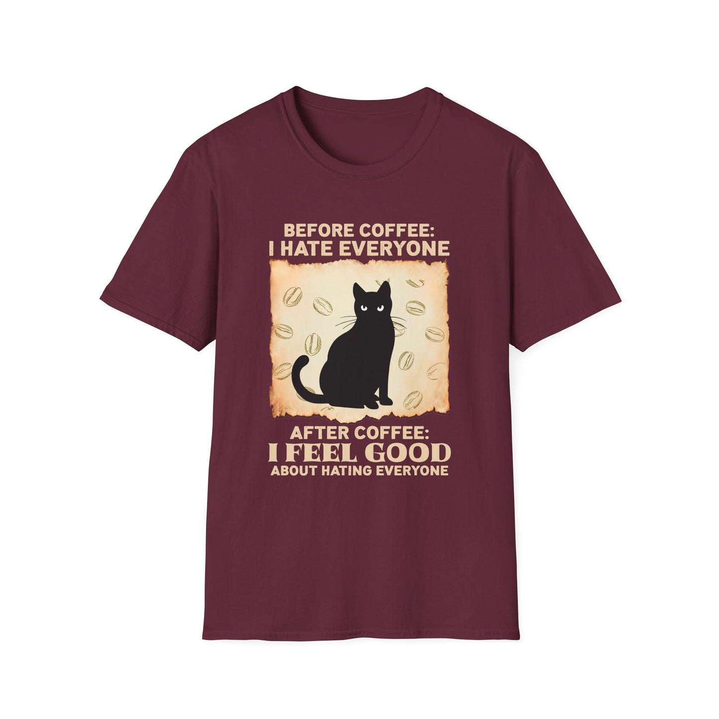 Coffee Lover Unisex T-Shirt - Before Coffee I Hate Everyone