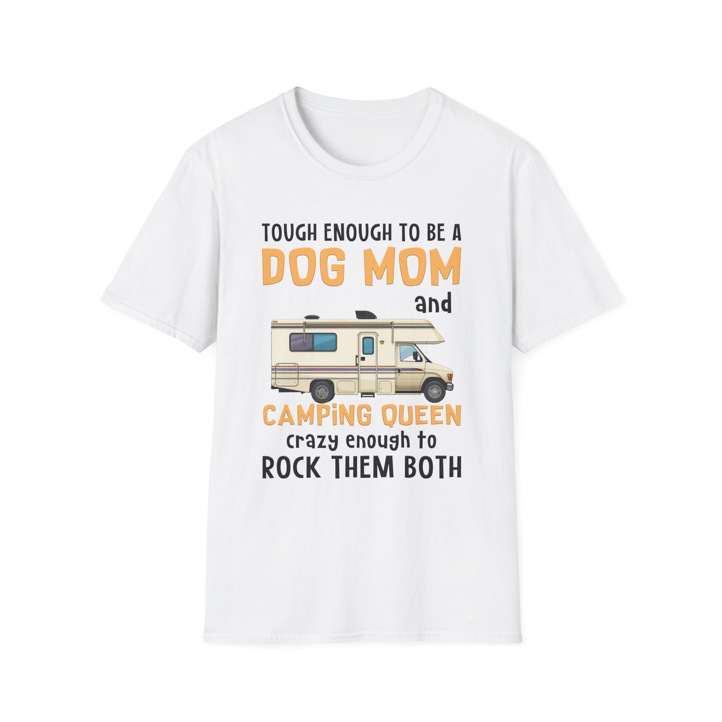 Dog Mom Camping Queen T-Shirt, Unisex Outdoor Shirt, Cute Dog Lover Gift, Camping Themed Apparel, Summer Hiking Tee