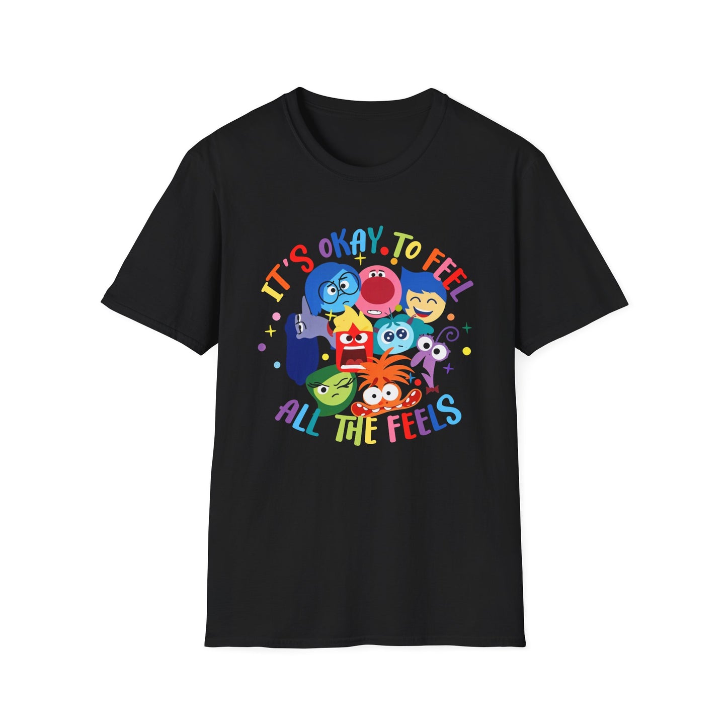 Emotional Expression T-Shirt - It's Okay to Feel, Feelings Tee, Comfortable Graphic Top, Gift for Self-Care, Mental Health Awareness