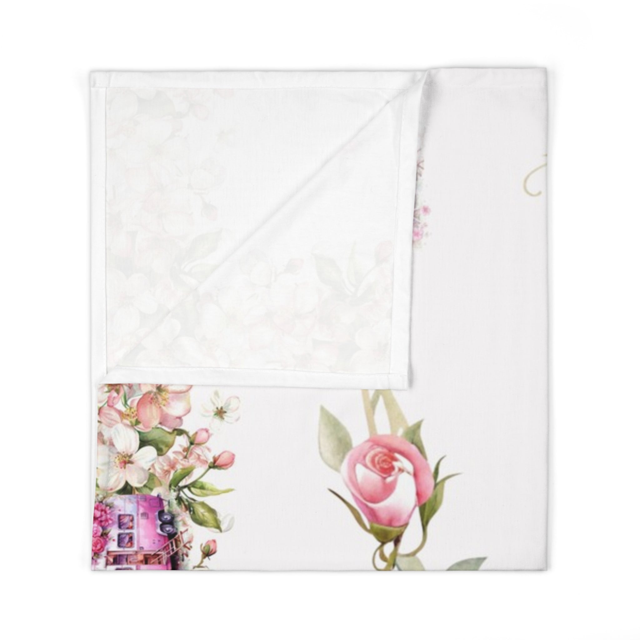 Floral Baby Swaddle Blanket | Vintage RV Design | Newborn Gift, Nursery Decor, Baby Shower, Floral Blanket, Chic Baby Accessories