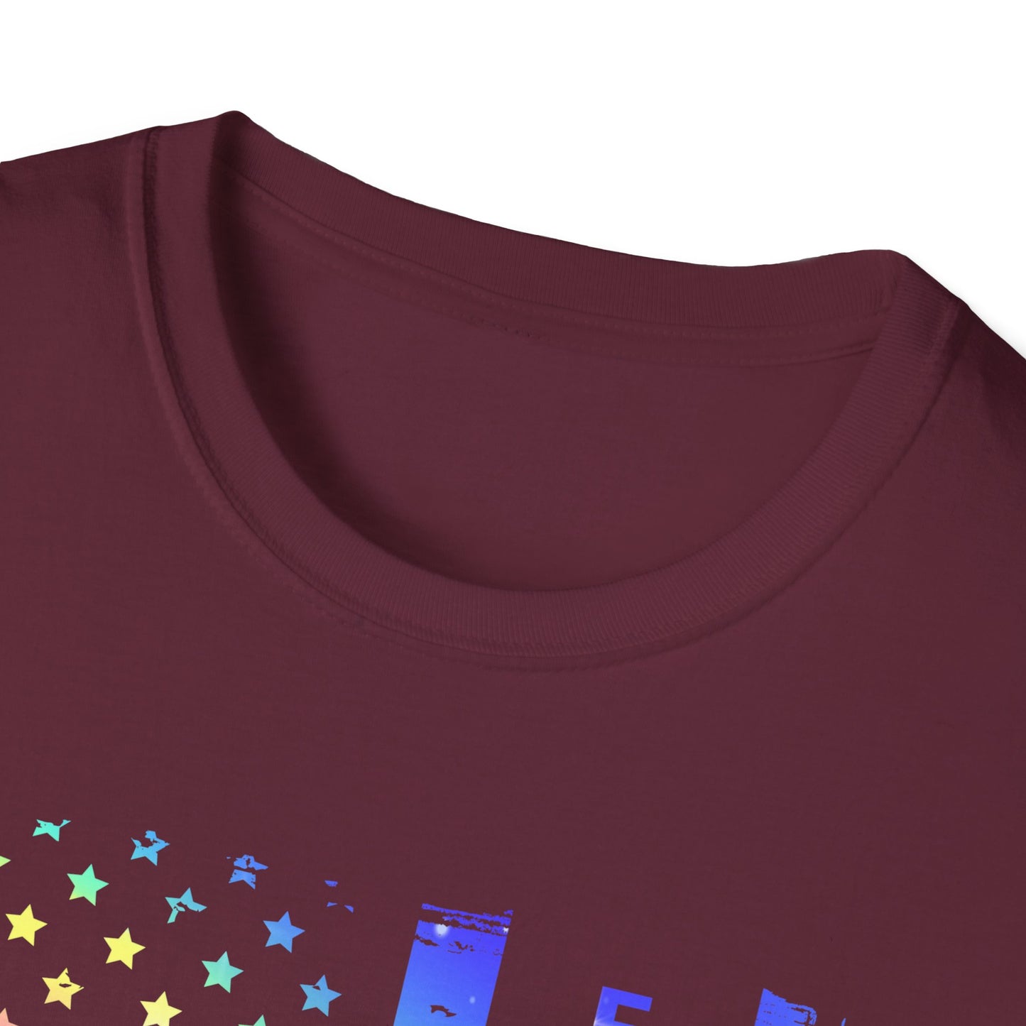 Pride Firefighter Unisex Softstyle T-Shirt - Colorful American Flag Design,,,..