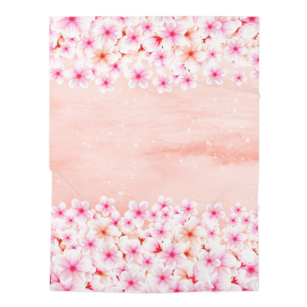 Floral Baby Swaddle Blanket, Soft Nursery Wrap, Newborn Gift, Baby Shower & Photography Prop, Pink Blossom Baby Bedding