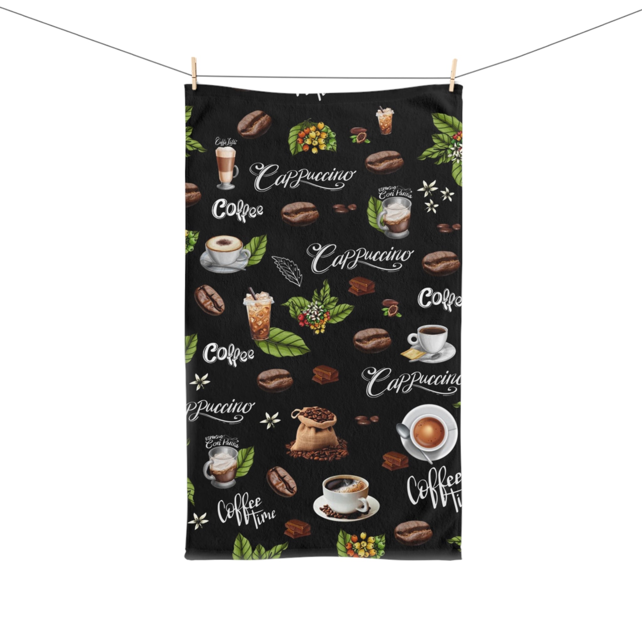 Coffee Lovers Hand Towel, Kitchen Decor, Gift for Baristas, Coffee Themed, Housewarming Gifts, Coffee Lover's Collection