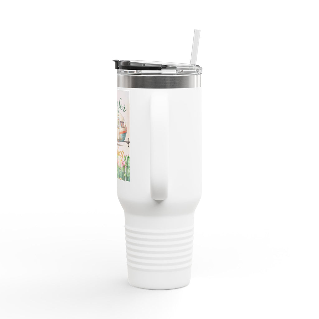 Camping Insulated Travel Mug - 40oz, Perfect for Outdoor Adventures, Hiking, Road Trips, Gifts for Campers, Summer Fun