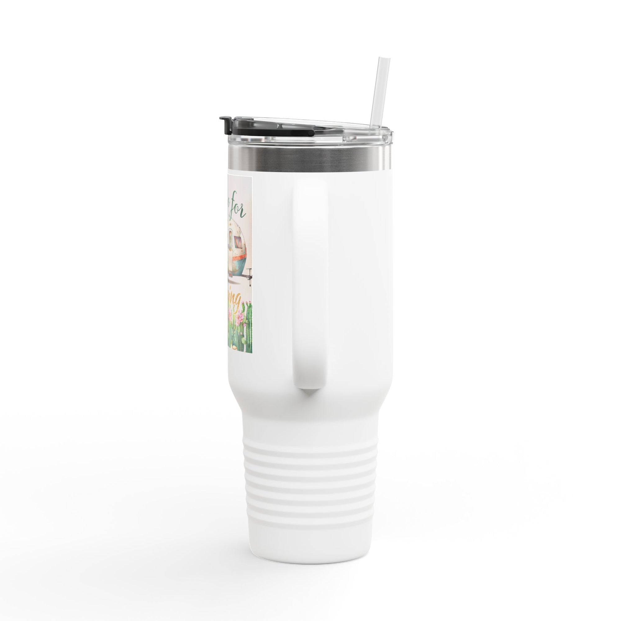 Camping Insulated Travel Mug - 40oz, Perfect for Outdoor Adventures, Hiking, Road Trips, Gifts for Campers, Summer Fun