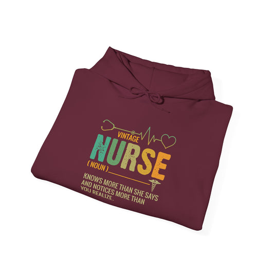 Vintage Nurse Hoodie - Perfect Gift for Nurses, Casual Wear, Medical Appreciation, Trendy Sweatshirt, Nursing School