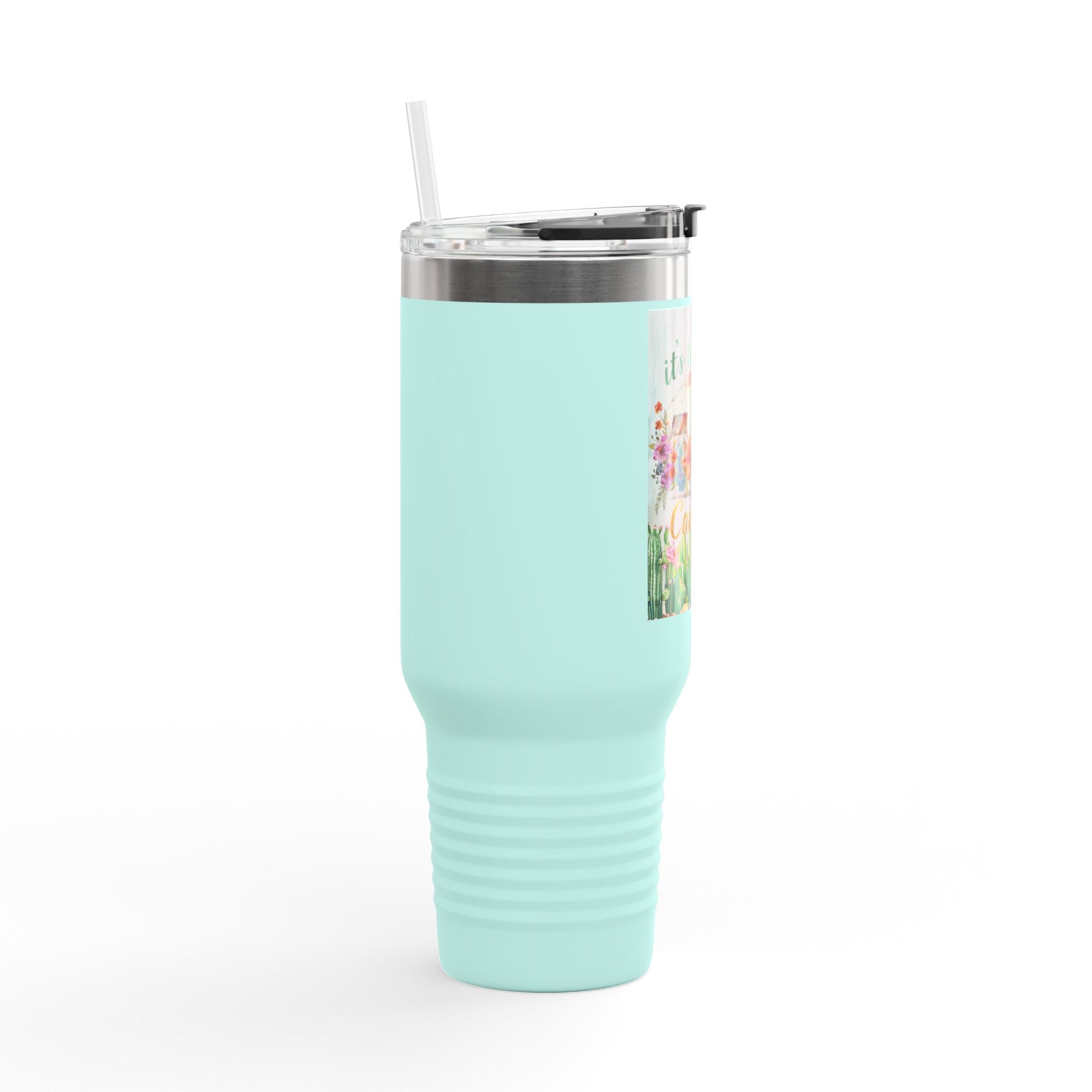 Camping Insulated Travel Mug - 40oz, Perfect for Outdoor Adventures, Hiking, Road Trips, Gifts for Campers, Summer Fun