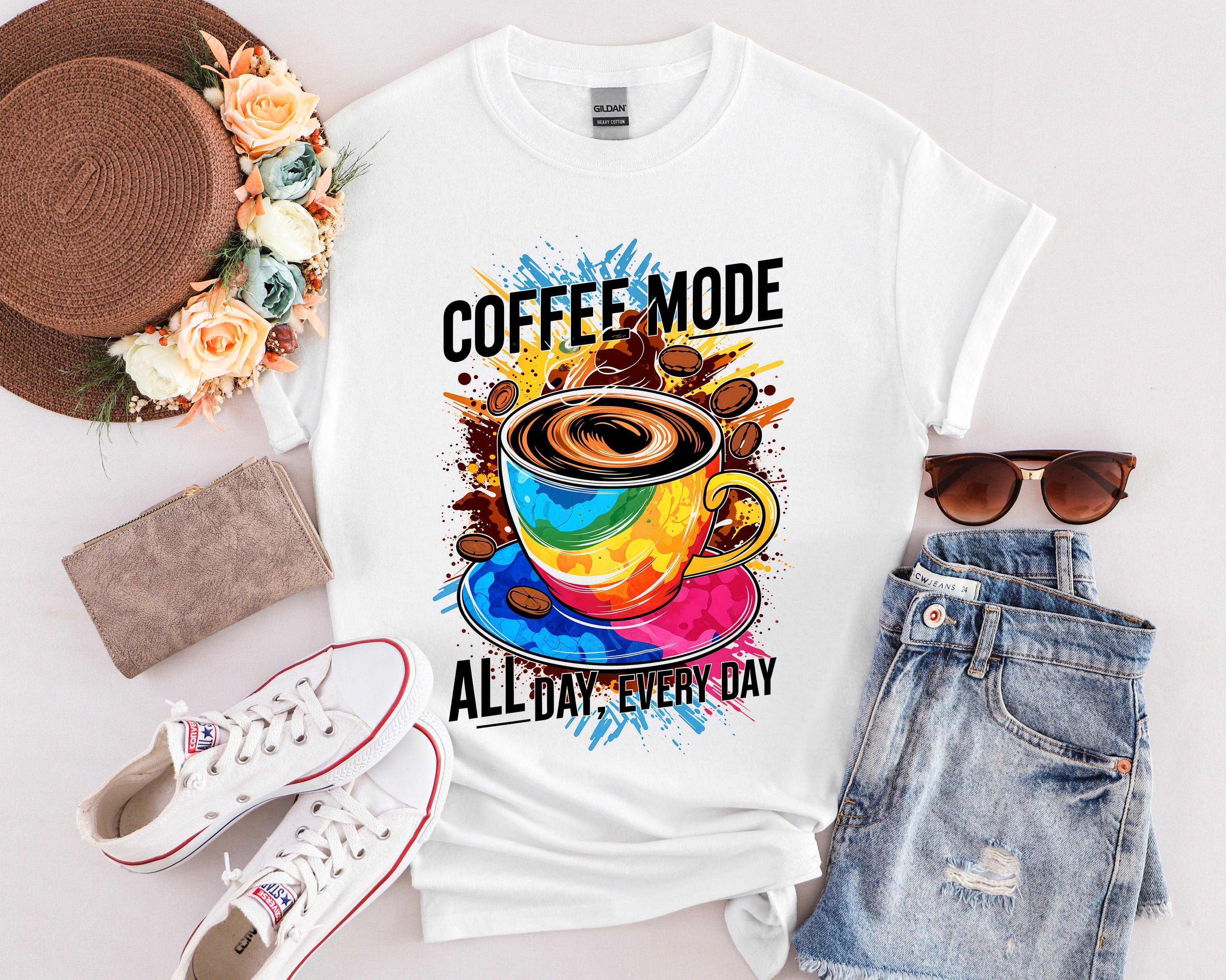 Coffee Mode - All Day Every Day T-Shirt