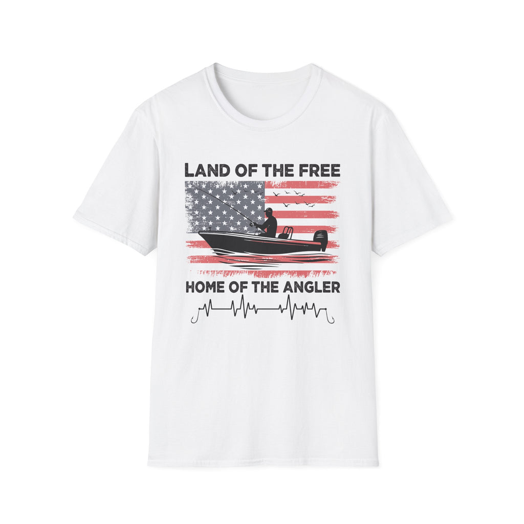 Land of the Free Fishing T-Shirt | Home of the Angler Graphic Tee for Outdoor Enthusiasts