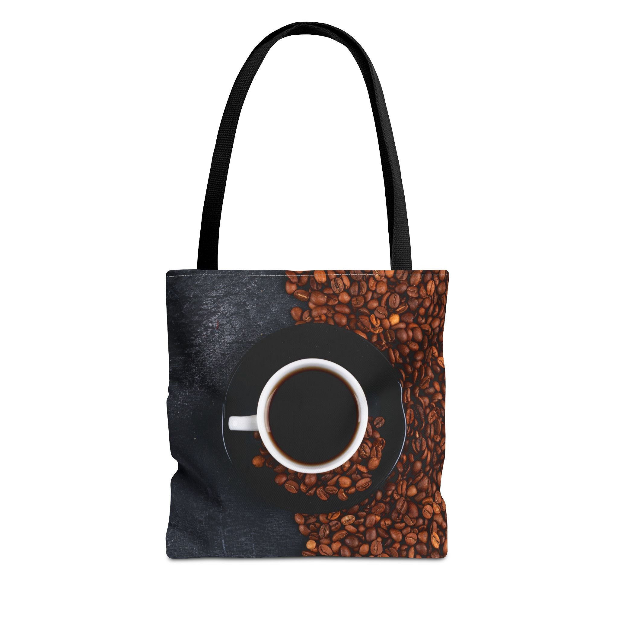 Coffee Lovers Tote Bag, AOP Drink Design, Perfect for Everyday Use, Gift for Baristas, Sustainable Fashion Accessory, Casual Day Bag