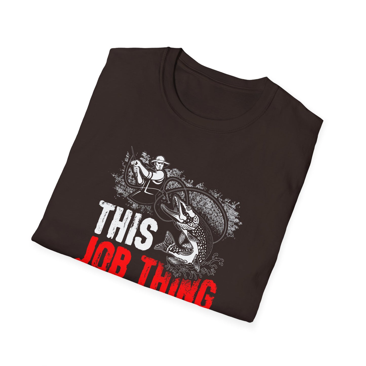 Funny Fishing Career Unisex Softstyle T-Shirt - Perfect for Outdoor Enthusiasts