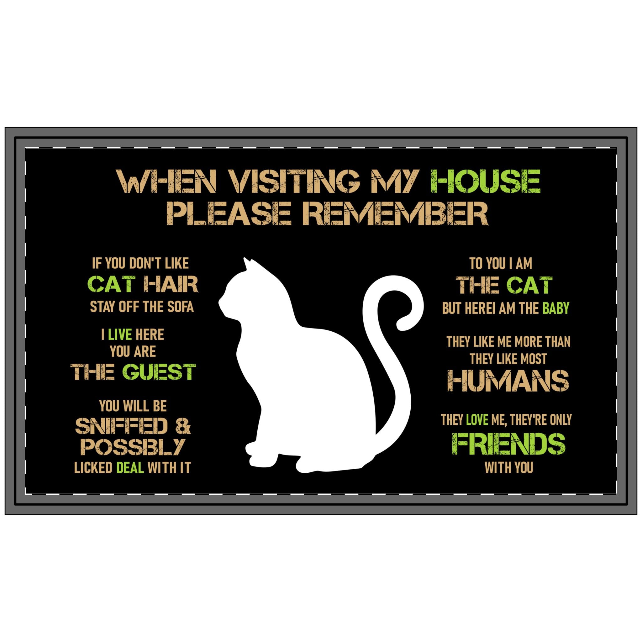 Cat Lover Doormat: Funny Welcome Mat for Pet Owners, Housewarming Gift, Cat-Themed Home Decor, Funny Cat Doormat, Unique Pet Gift