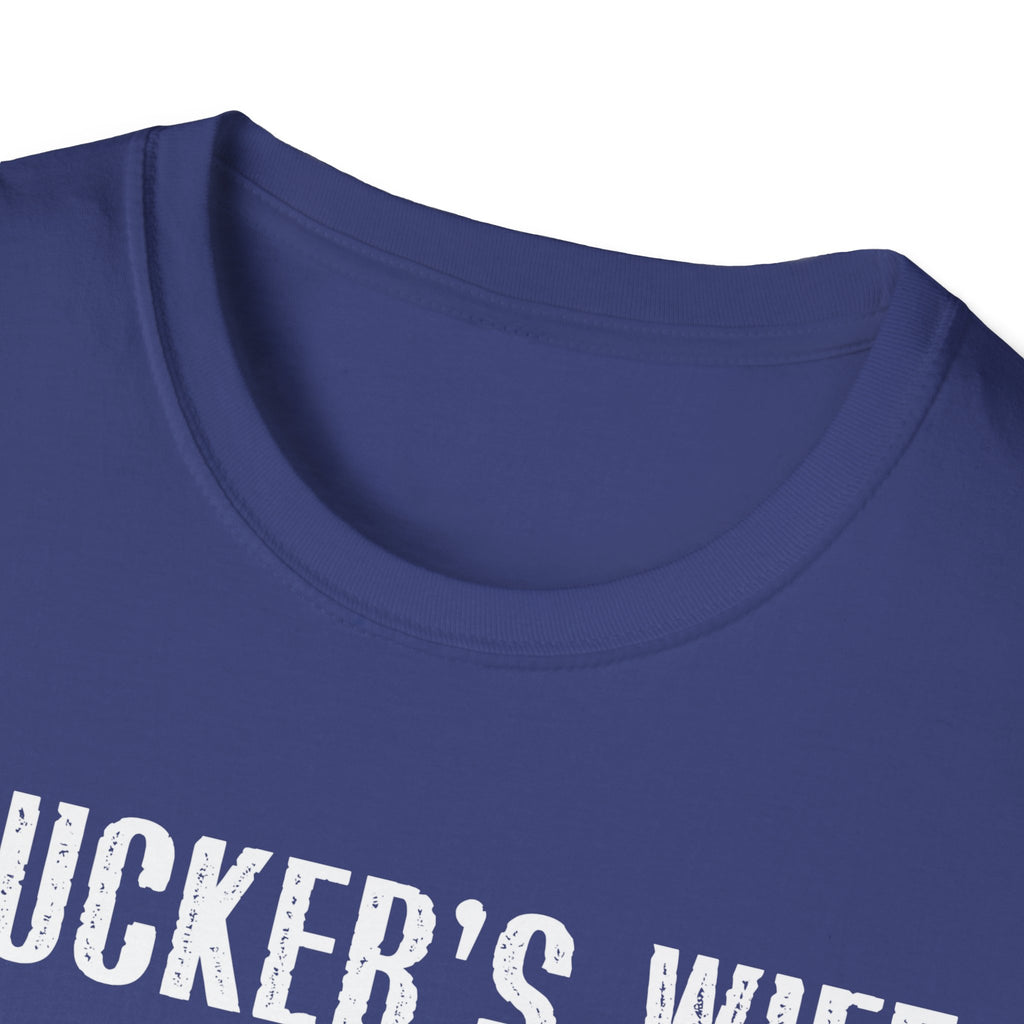 Trucker's Wife Tee, Funny Unisex Jersey Tee, Wife Gift, Trucker Apparel, Casual Humor T-Shirt