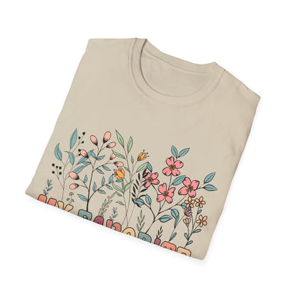 Floral Grandma T-Shirt - My Favorite People Call Me - Unisex Softstyle Tee