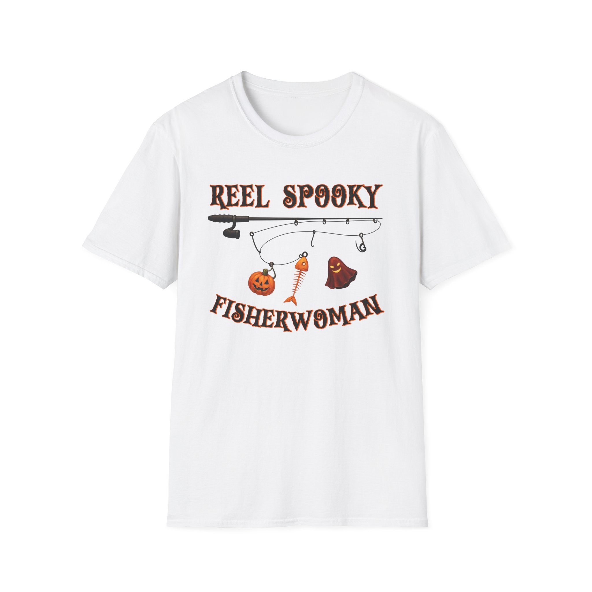 Reel Spooky Fisherwoman T-Shirt, Fishing Tee