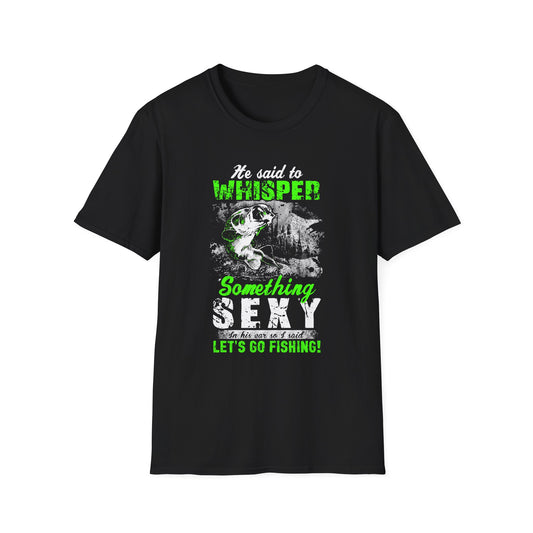 Let's Go Fishing Unisex Softstyle T-Shirt - Perfect Gift for Fishing Enthusiasts