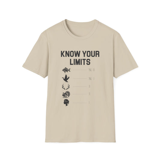 Unisex Softstyle T-Shirt - Know Your Limits | Motivational Tee, Gift for Nature Lovers, Inspirational Attire, Outdoor Adventure Shirt