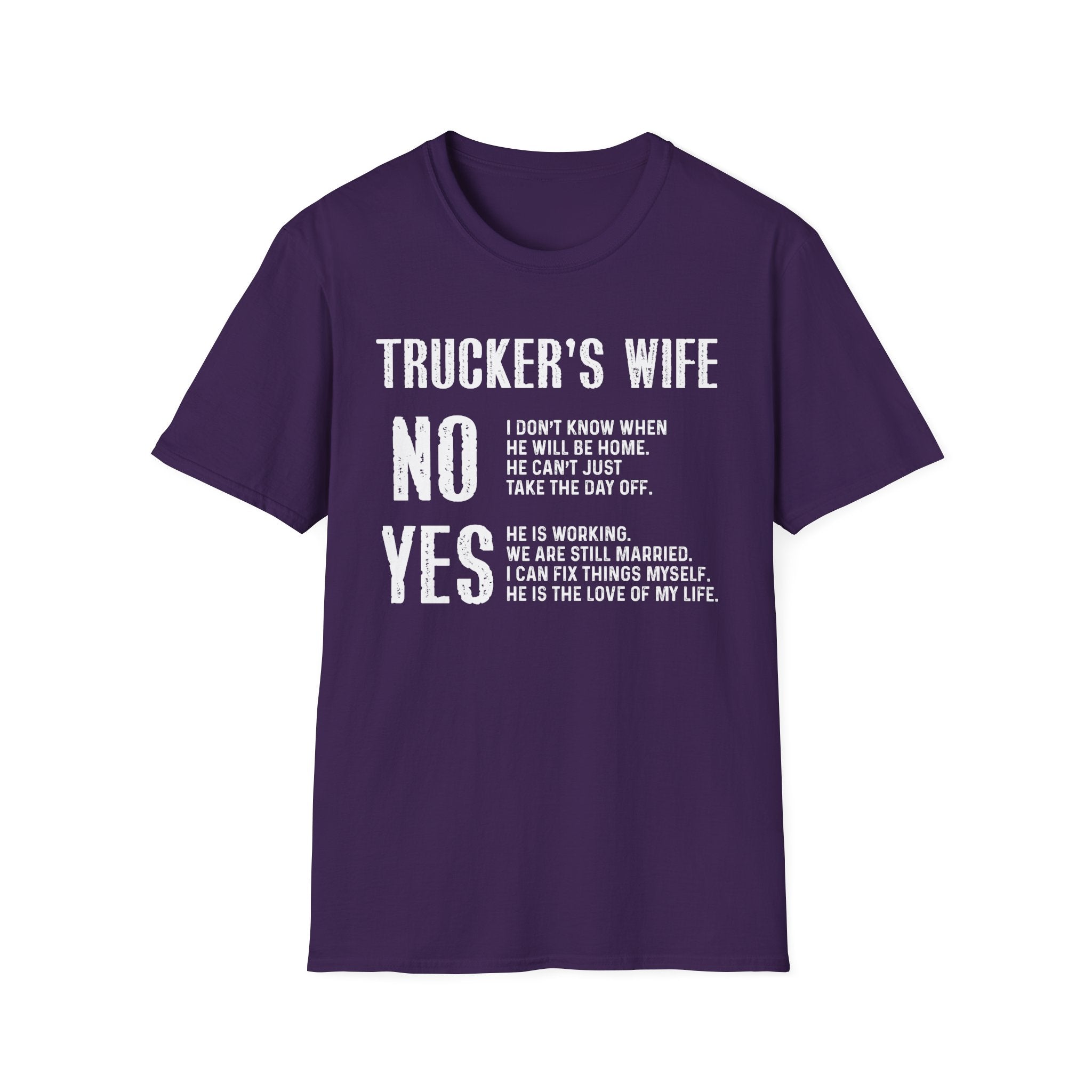 Trucker's Wife Tee, Funny Unisex Jersey Tee, Wife Gift, Trucker Apparel, Casual Humor T-Shirt