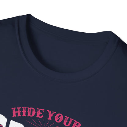 Fishing Lady T-Shirt - Hide Your Crazy & Act Like A Lady