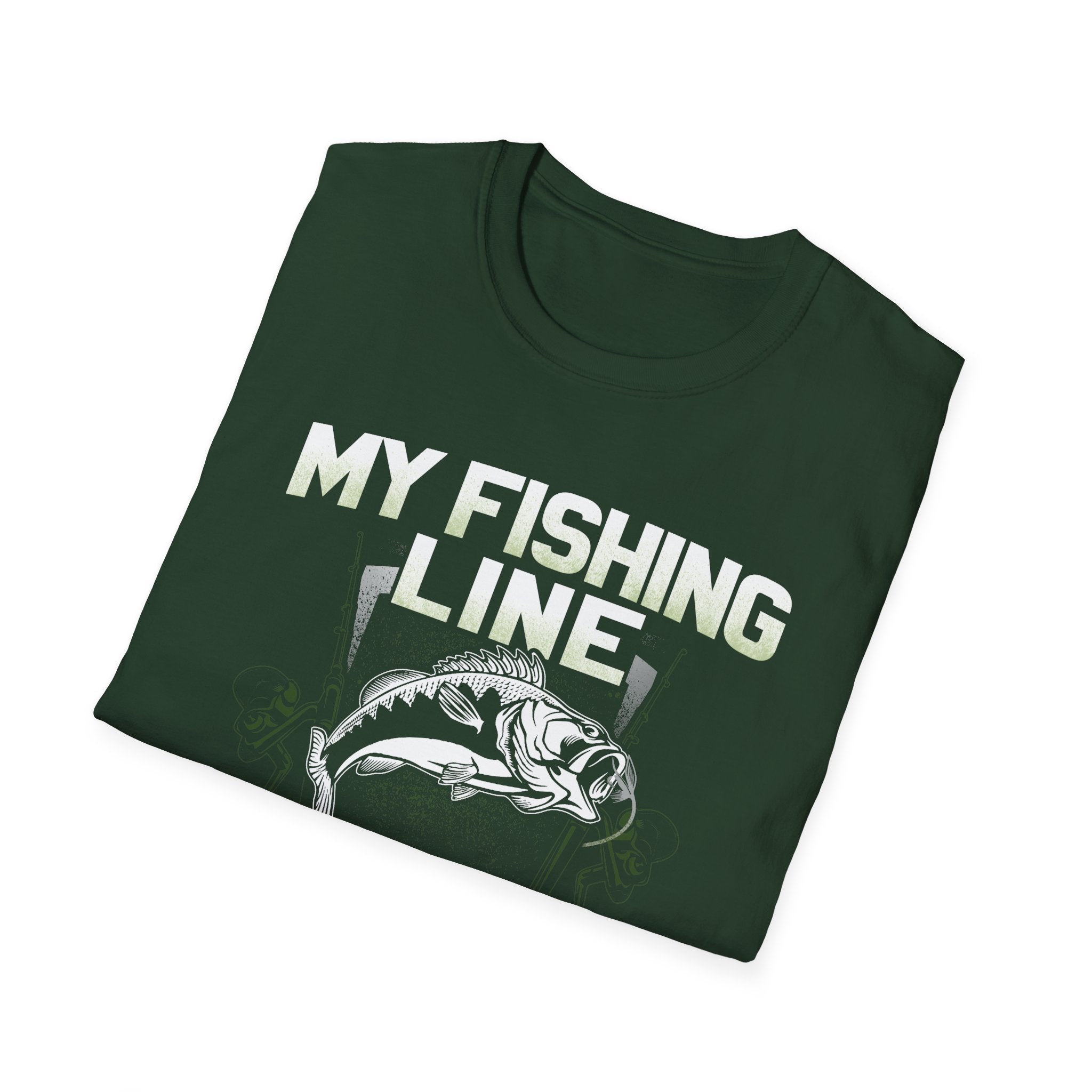 Funny Fishing T-Shirt - My Fishing Line Isn't The Only Thing I Get Wet - Unisex Softstyle Wear