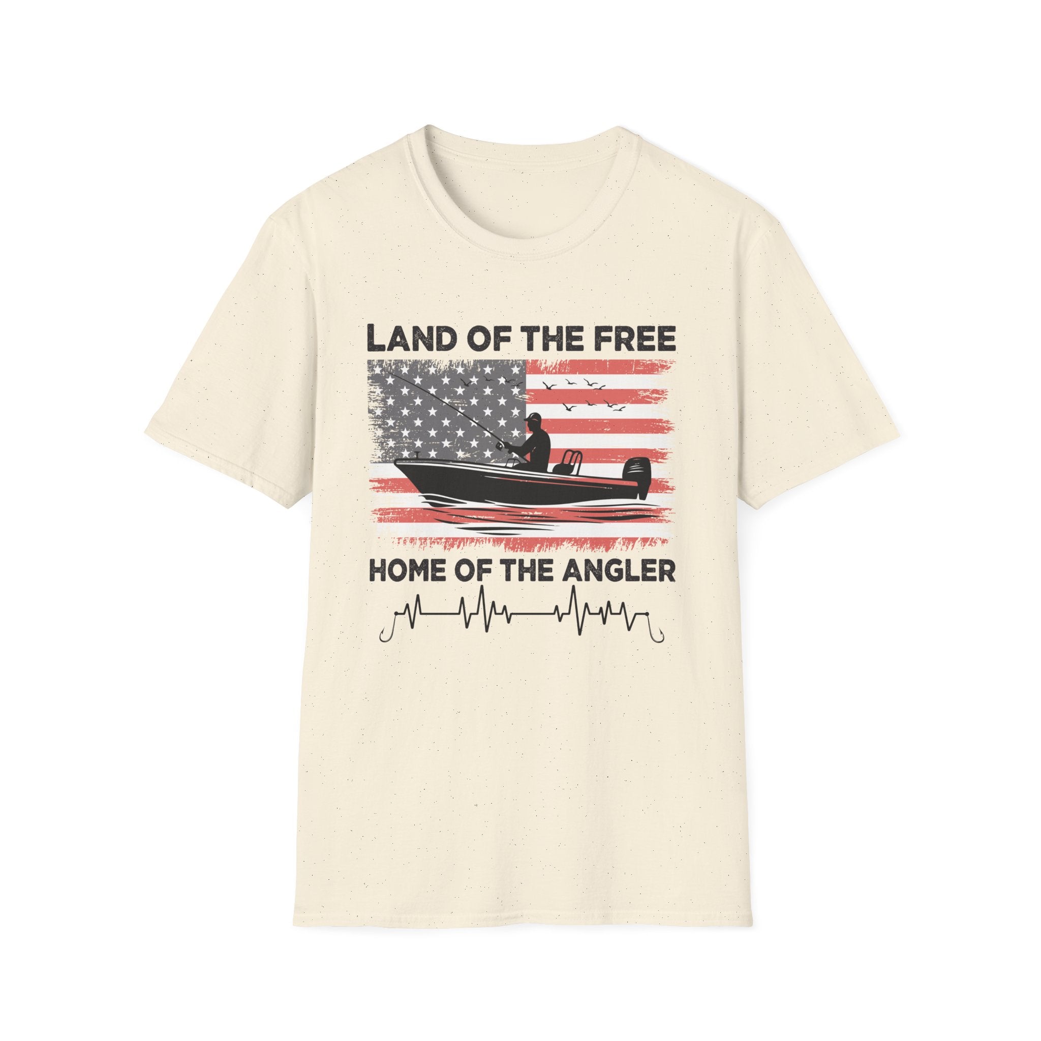 Land of the Free Fishing T-Shirt | Home of the Angler Graphic Tee for Outdoor Enthusiasts
