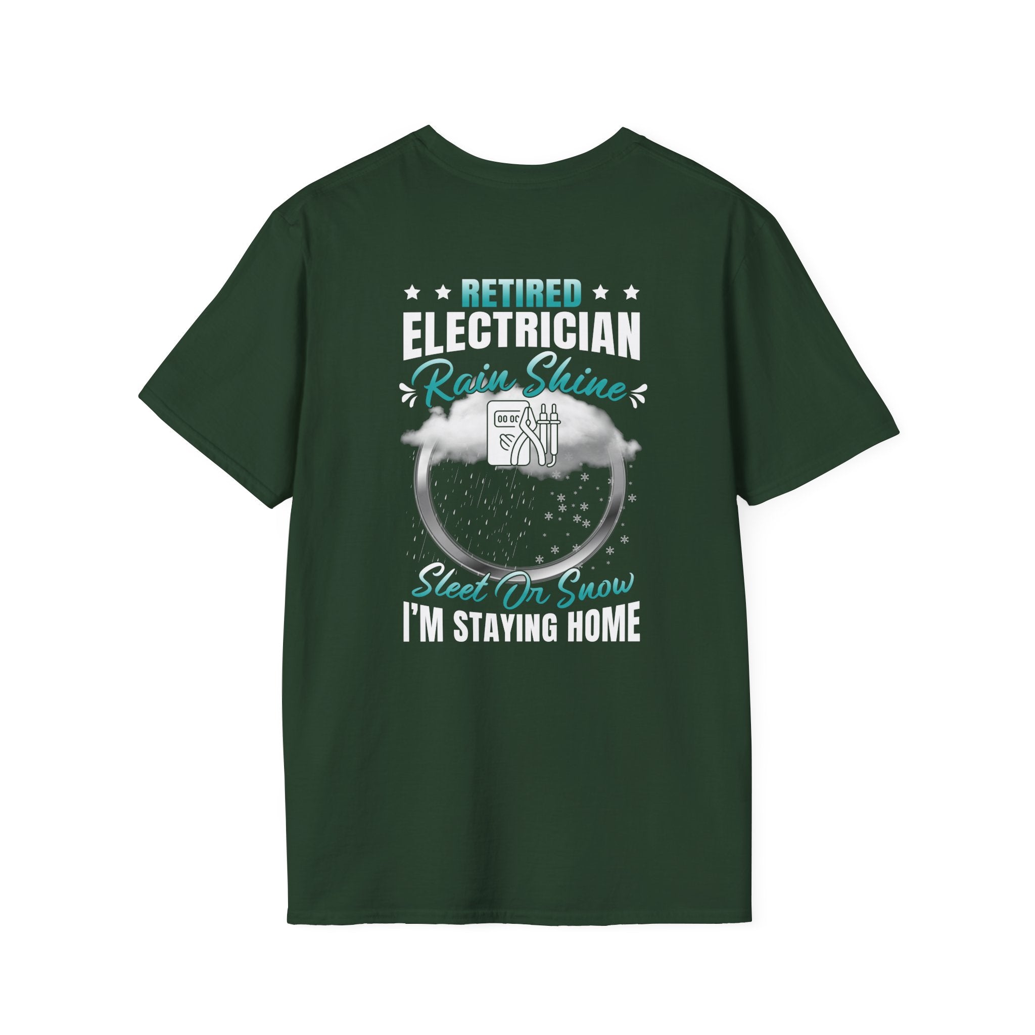 Retired Electrician T-Shirt, Funny Electrician Gift, Home Stay Tee, Unisex Softstyle Shirt for Retirees, Birthday Gift, Humor Tee