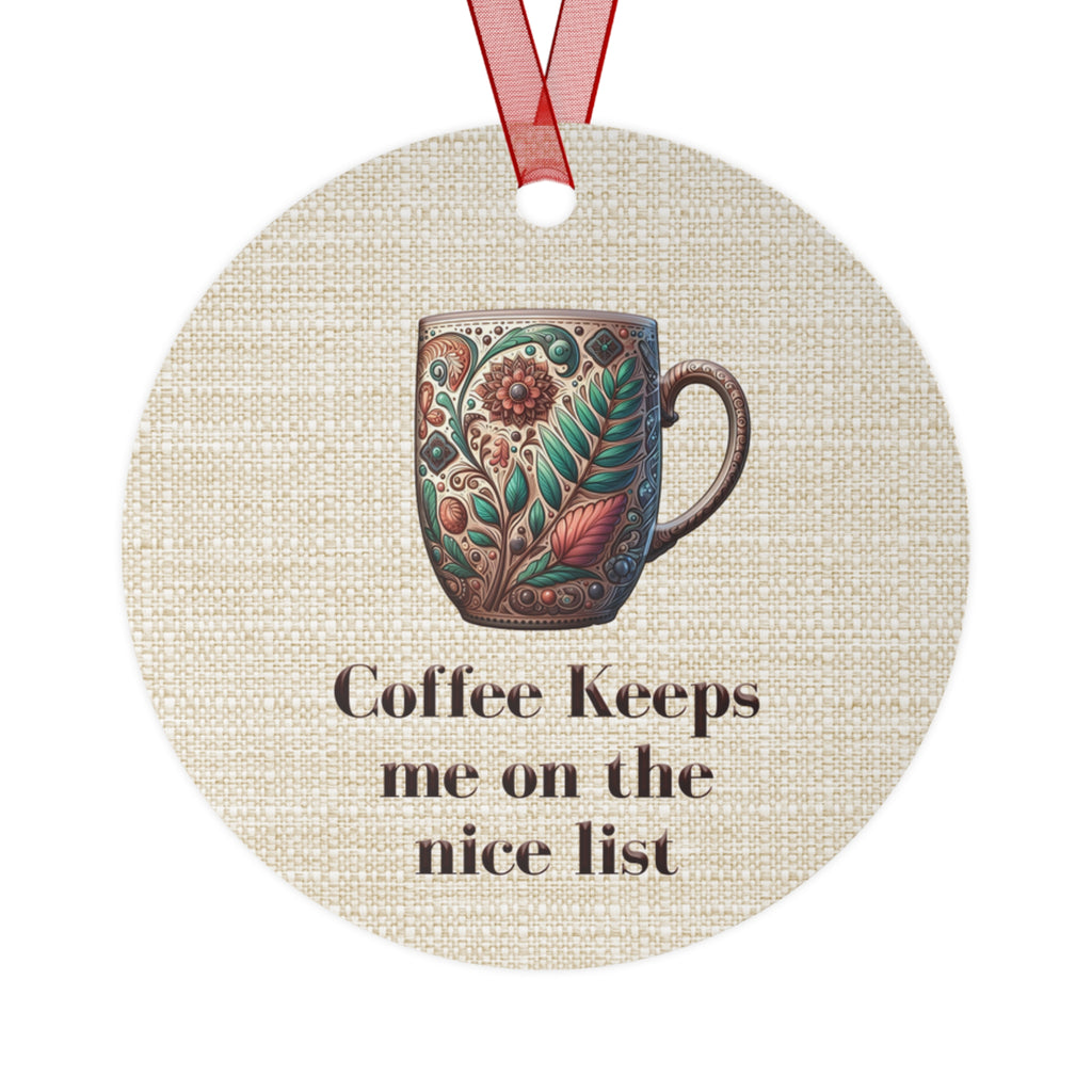 Coffee Lovers Metal Ornaments - Holiday Decorations, Unique Gifts, Ornaments, Coffee-Themed Decor