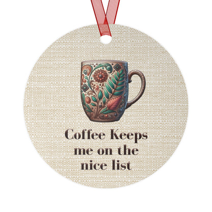 Coffee Lovers Metal Ornaments - Holiday Decorations, Unique Gifts, Ornaments, Coffee-Themed Decor