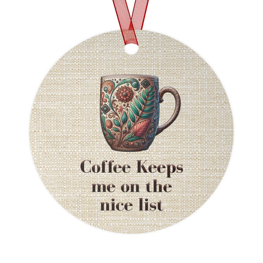 Coffee Lovers Metal Ornaments - Holiday Decorations, Unique Gifts, Ornaments, Coffee-Themed Decor