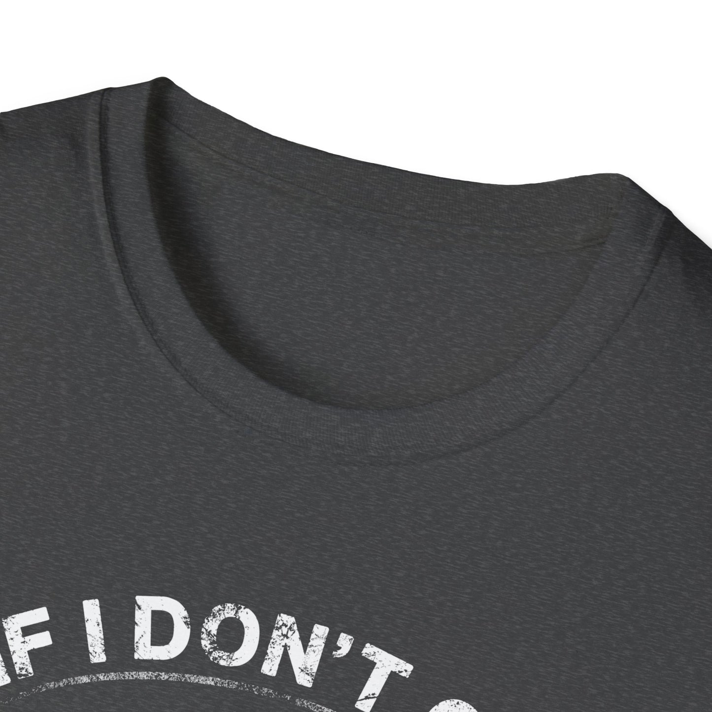 Fishing Humor Unisex Softstyle T-Shirt - "If I Don't Go Fishing Today, I Am Going to Go Crazy"