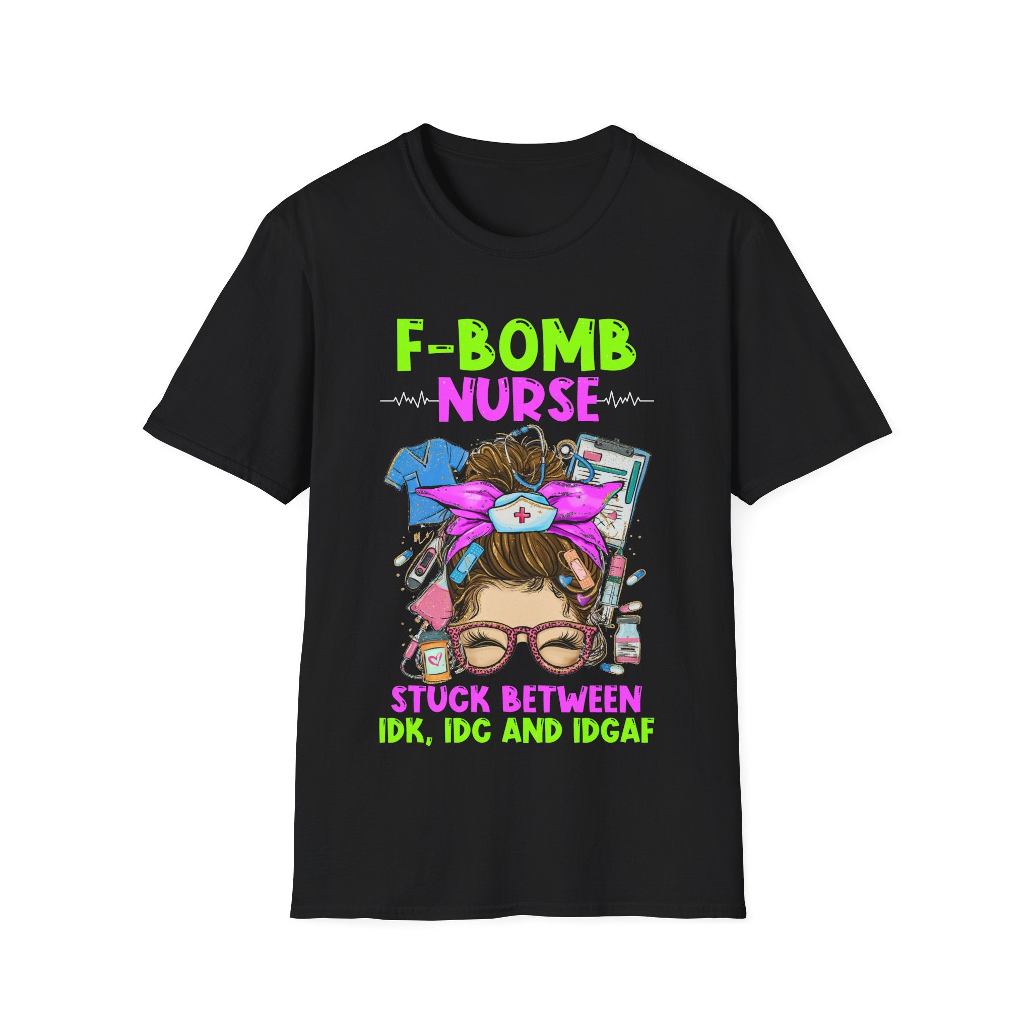F-Bomb Nurse Unisex Softstyle T-Shirt - Funny Gift for Nurses