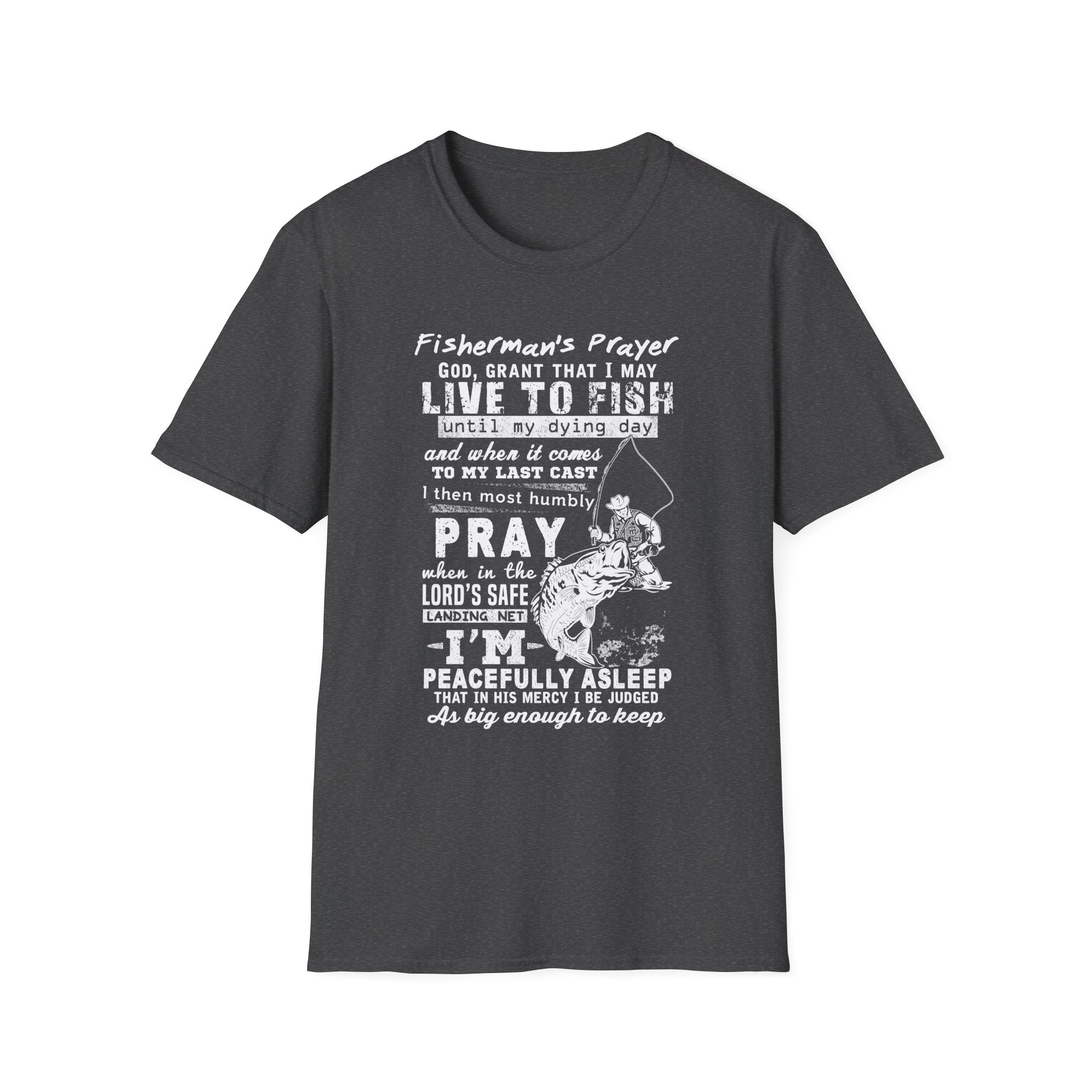 Fisherman's Prayer Unisex Softstyle T-Shirt - For Outdoor Lovers & Anglers