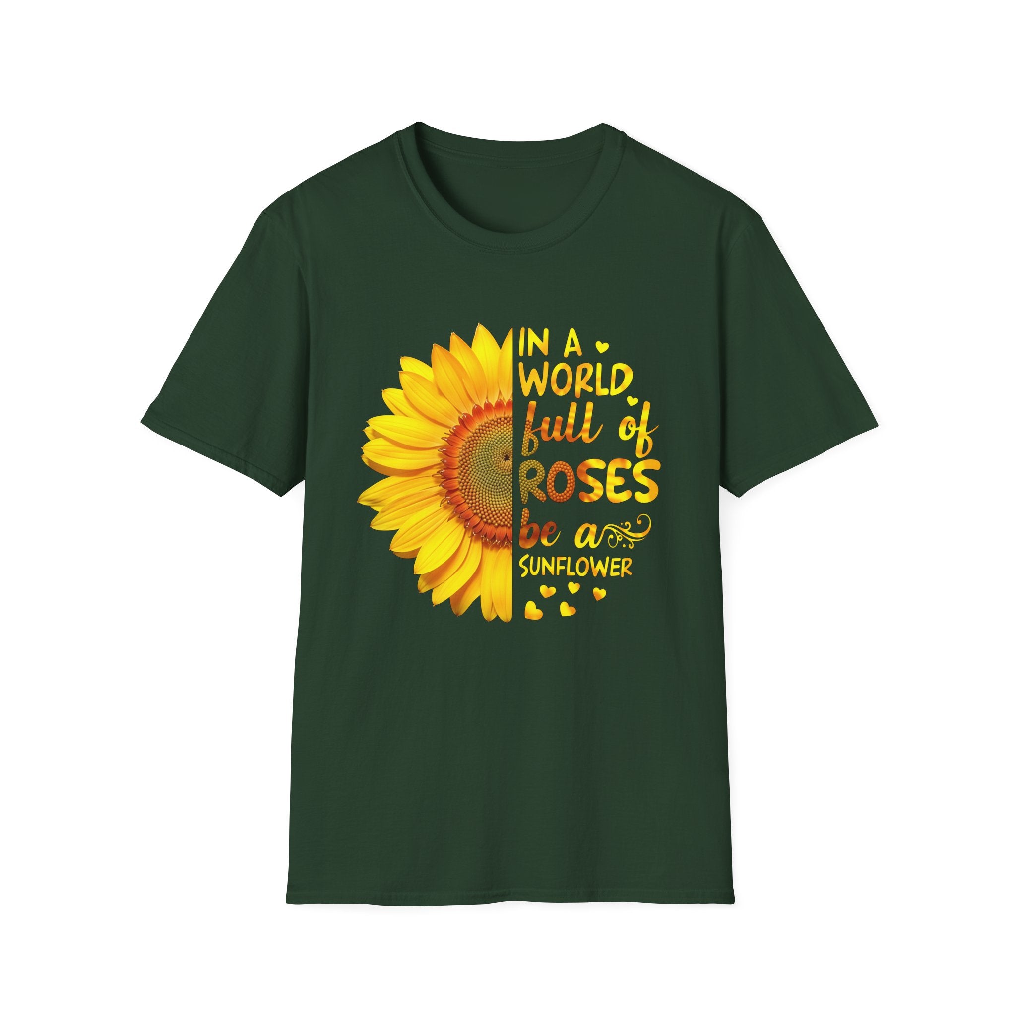 Be a Sunflower Unisex Softstyle T-Shirt | Inspirational Tee for Garden Lovers, Nature Enthusiasts, Gift for Friends, Motivational Top