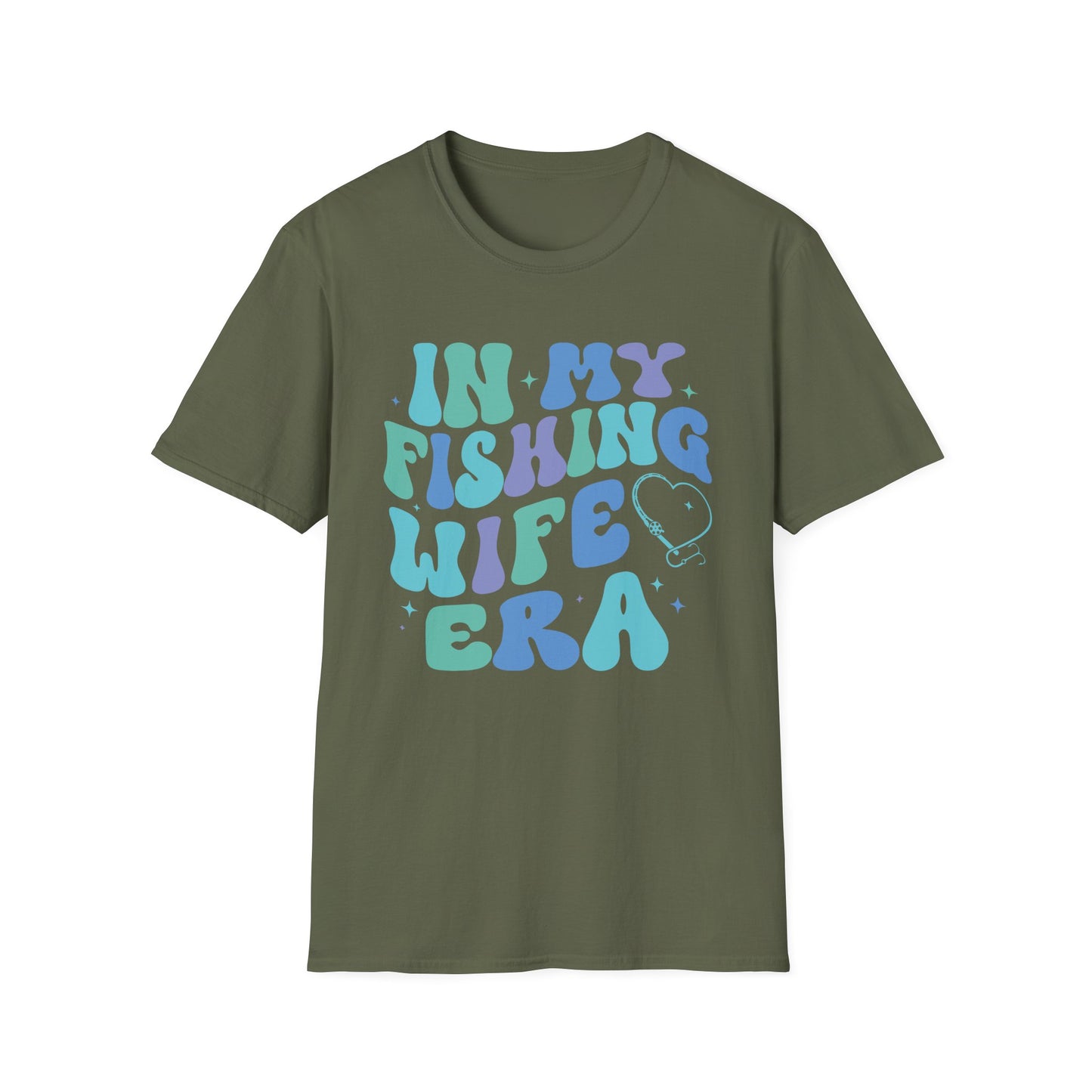Fishing Wife Era Unisex Softstyle T-Shirt - Fun Graphic Tee for Fishing Lovers