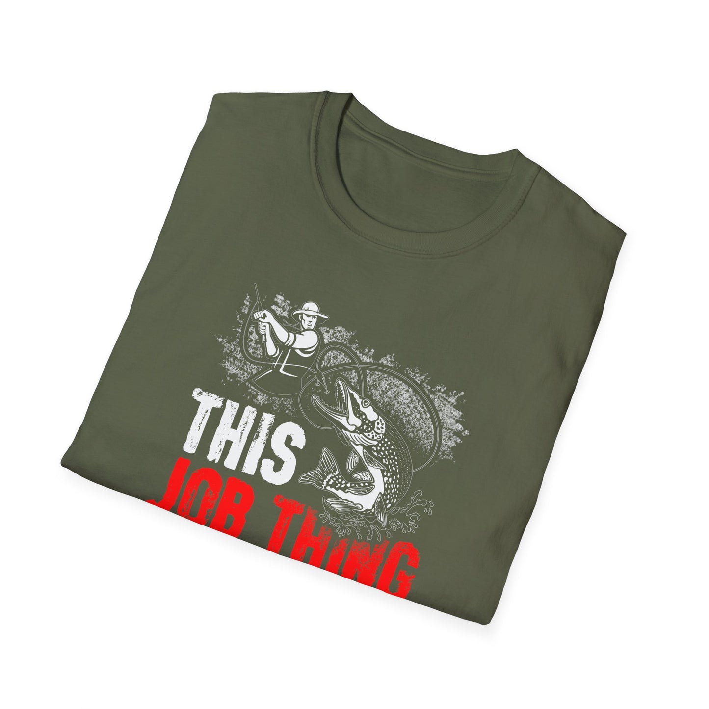 Funny Fishing Career Unisex Softstyle T-Shirt - Perfect for Outdoor Enthusiasts