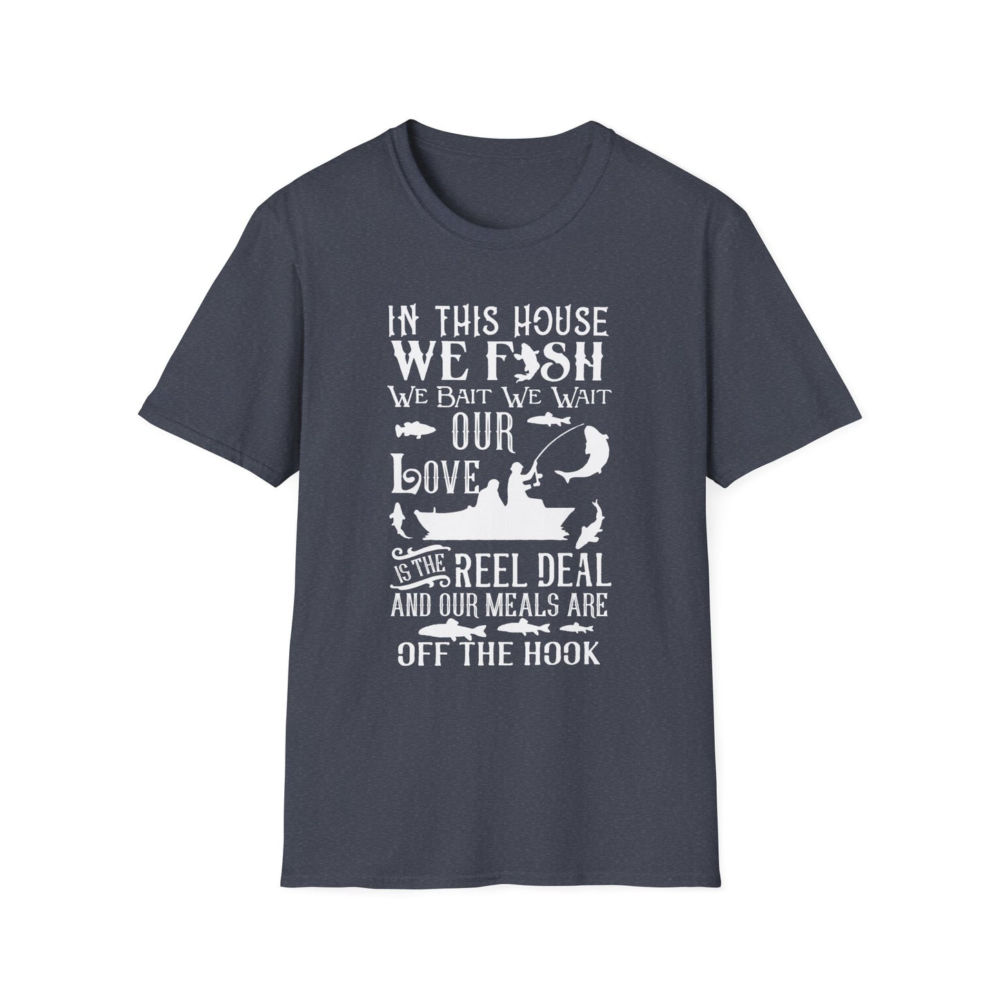 Fishing Love Unisex Softstyle T-Shirt - Perfect Gift for Fishermen