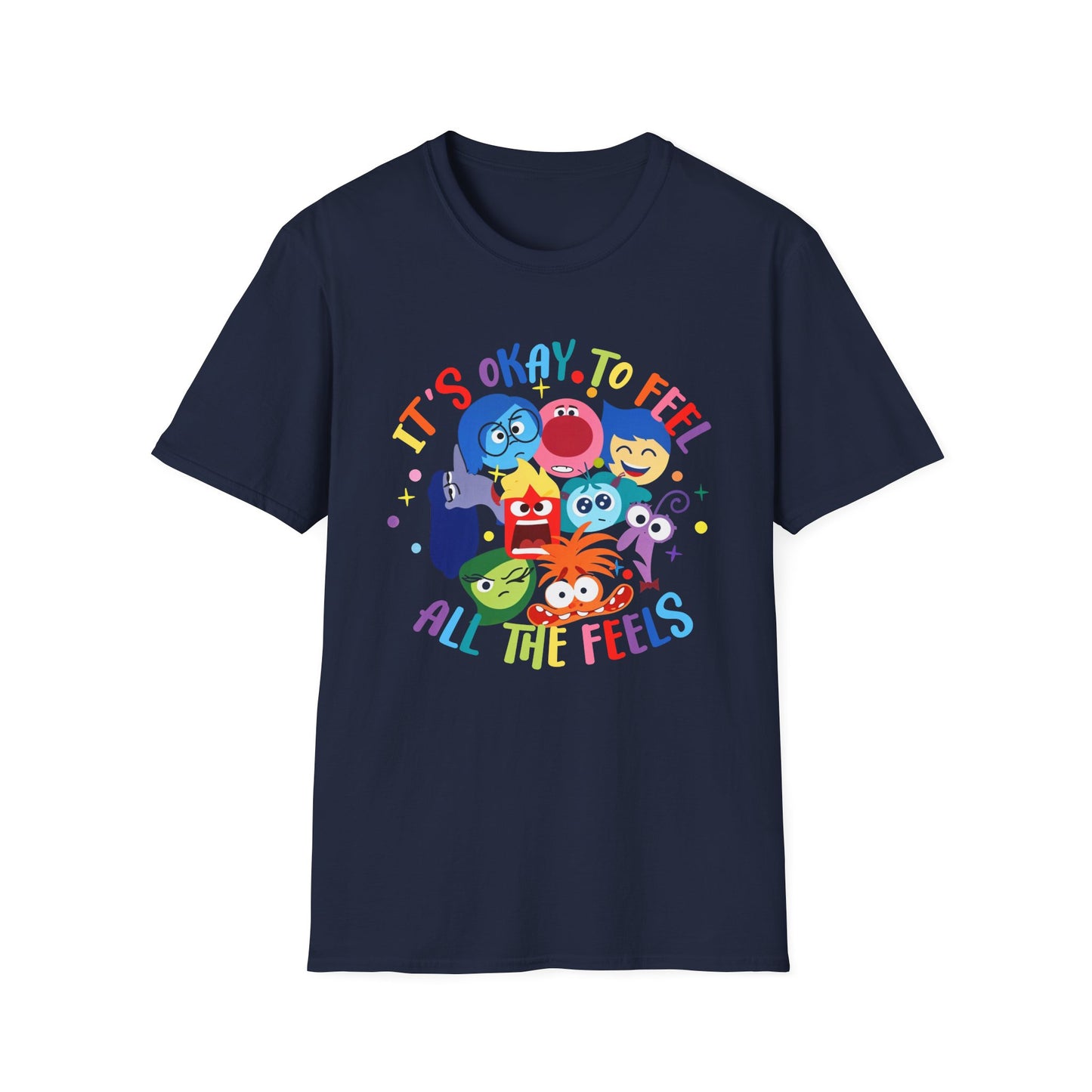 Emotional Expression T-Shirt - It's Okay to Feel, Feelings Tee, Comfortable Graphic Top, Gift for Self-Care, Mental Health Awareness