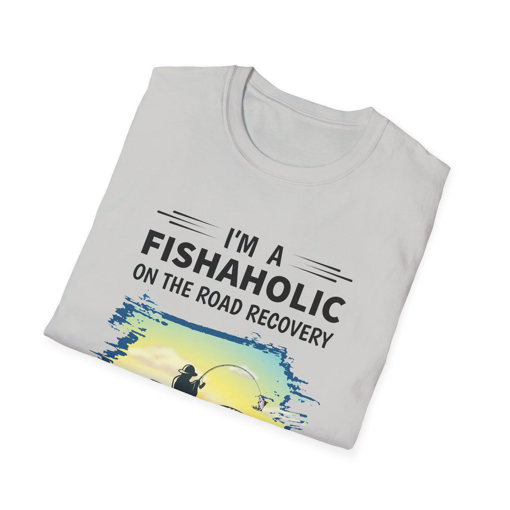 Funny Fishing T-Shirt - 'I'm a Fishaholic on the Road to Recovery'