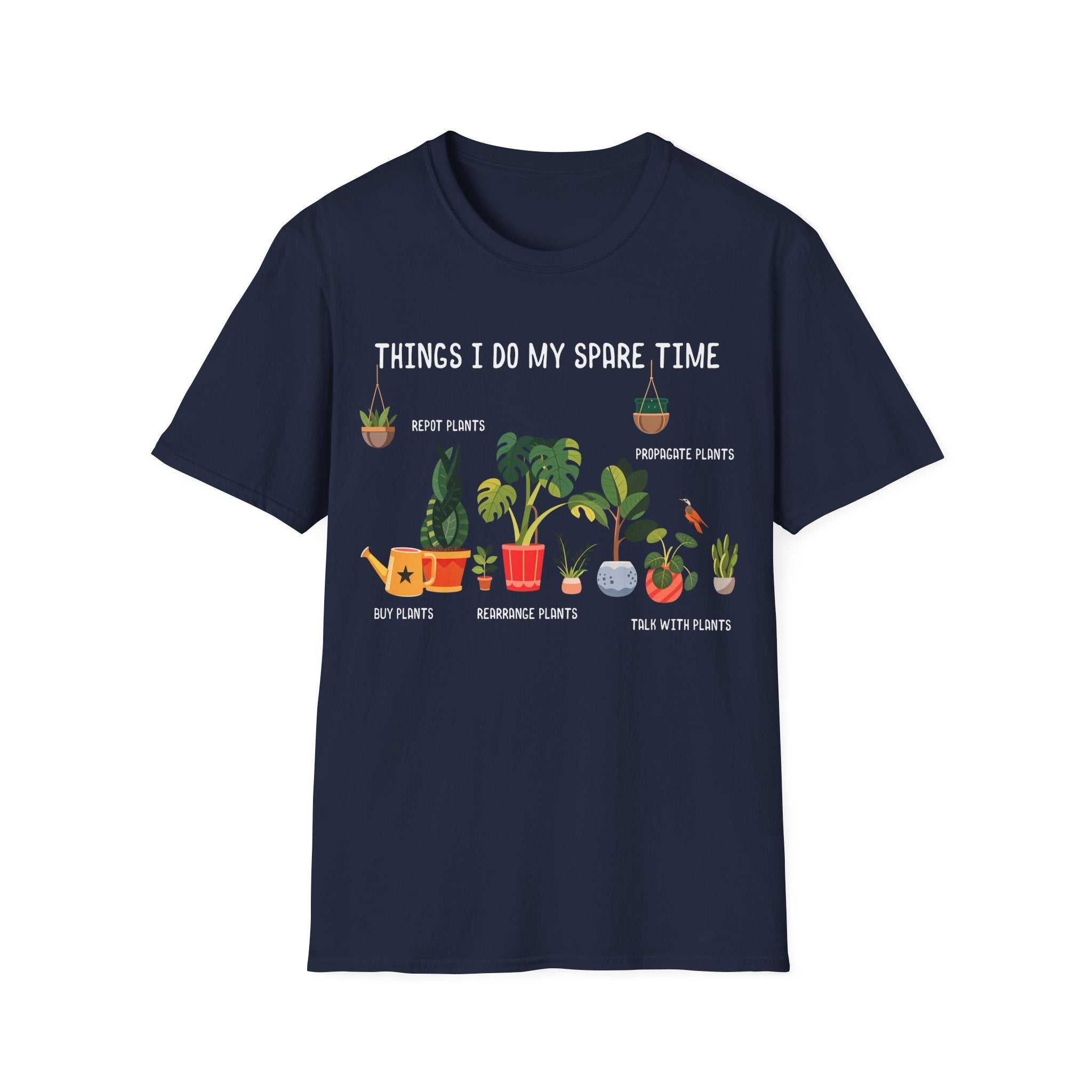 Gardening Passion Unisex Softstyle T-Shirt - "Things I Do My Spare Time" for Plant Lovers